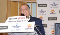 Tebas: "Jorge Pérez es el idóneo para que la RFEF pase de 'Cuéntame' al 4K"