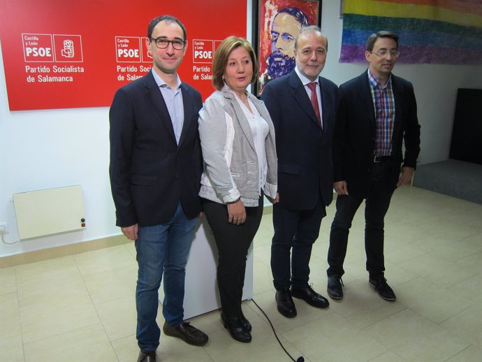  Los Socialistas David Serrada, Rosa López, José Andrés Torres Mora Y  Pablos.