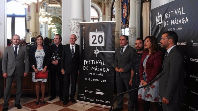 Presentación del cartel del festival de cine de málaga. 20 edición