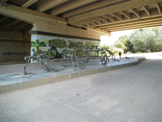 Escultura "The Water wagon" vandalizada