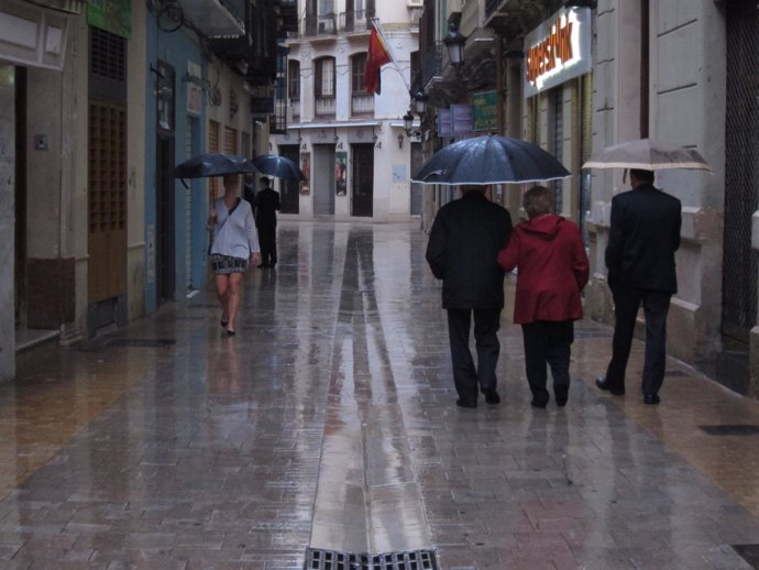 Lluvia, llover, centro, paraguas, agua, precipitaciones