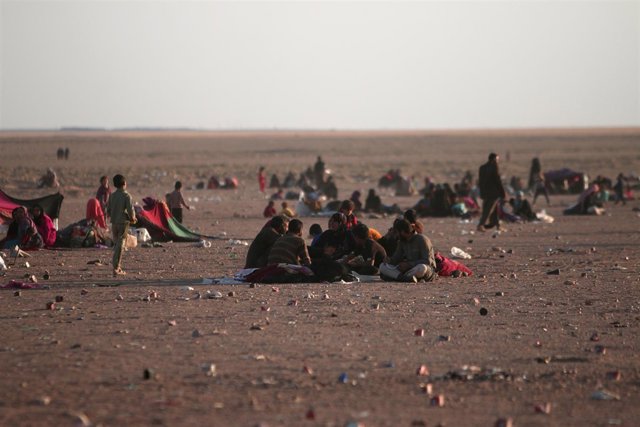 Desplazados de Mosul en la provincia siria de Hasaka