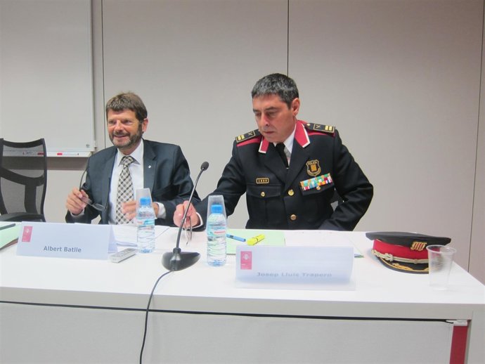 El director de Mossos Albert Batlle y el comisario jefe de Mossos J.L. Trapero