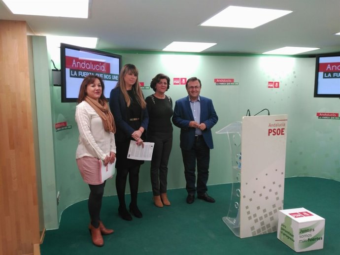 Heredia Merino Martín Palop Lima en rueda de prensa psoe Málaga