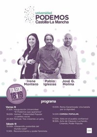 Pablo Iglesias inaugurará en Toledo la Universidad de Otoño de Podemos CLM