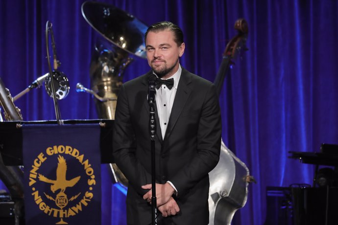 Leonardo DiCaprio en la fiesta de honor a toda la carrera de Martin Scorsese