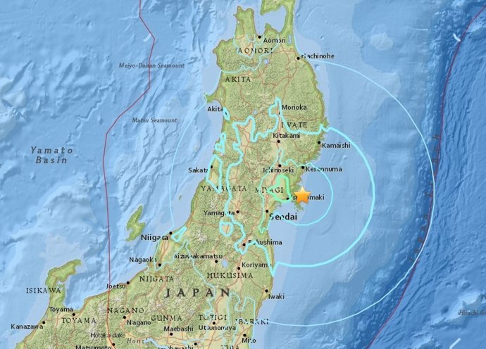 Terremoto cerca de la ciudad japonesa de Sendai