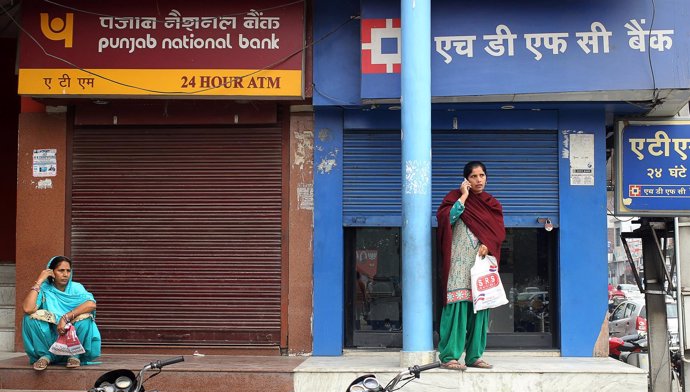 Cajero automático cerrado en India