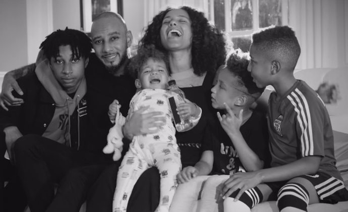 Alicia Keys y su familia