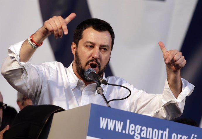 El líder del partido ultraderechista Liga Norte, Matteo Salvini