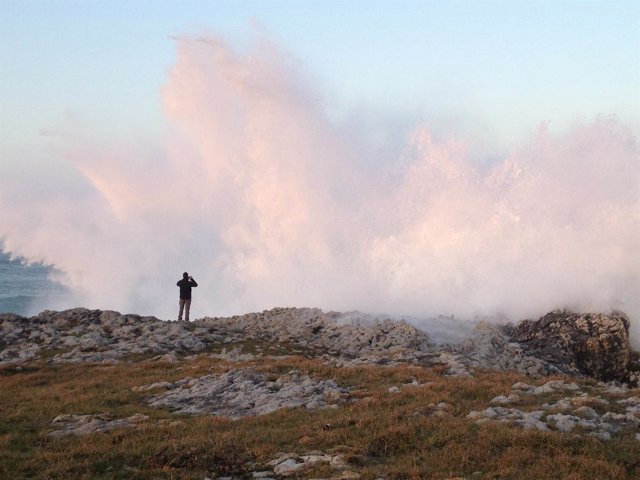 Olas en el Cantábrico