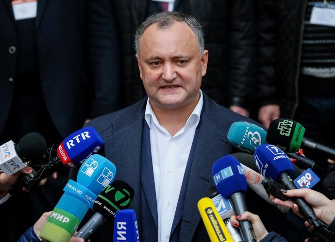 El candidato presidencial socialista, Igor Dodon