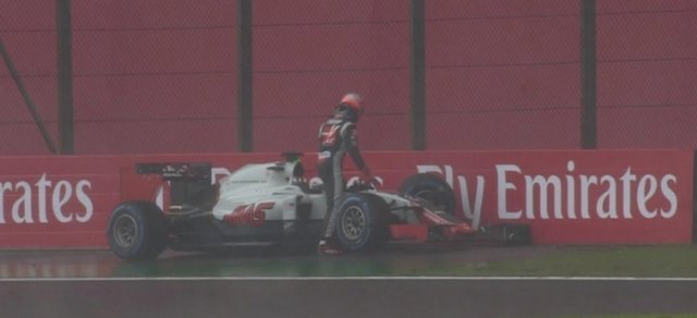 Romain Grosjean accidente Gran Premio GP Brasil