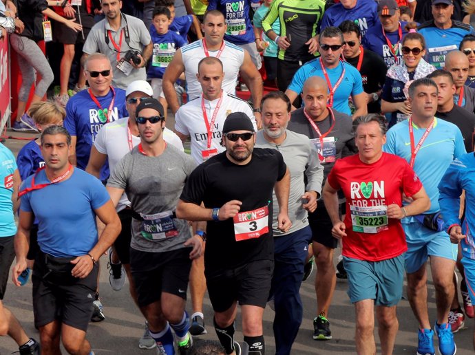 El primer ministro designado de Líbano, Saad Hariri, en una maratón en Beirut