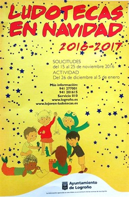 Folleto del programa de Ludotecas de Navidad