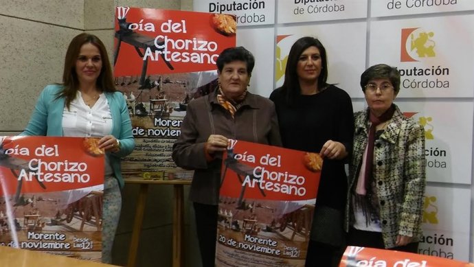 Barbero (izda.) durante la presentación del IV 'Día del chorizo tradicional' 