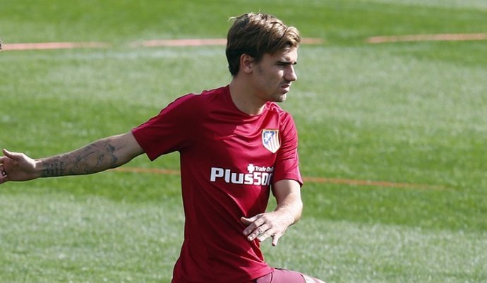 Antoine Griezmann entrenando con el Atlético