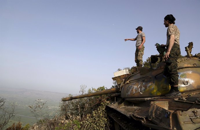 Milicianos rebeldes en Latakia, Siria