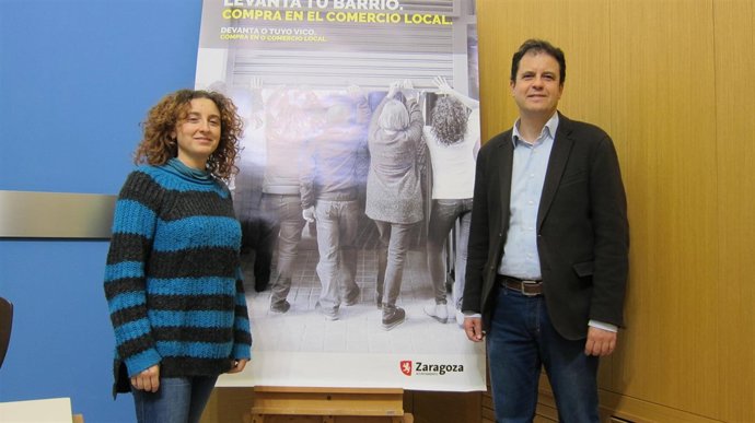 Concejala de Educación e Inclusión, Arantza Gracia, y Jesús Blanco, de IMEFEZ