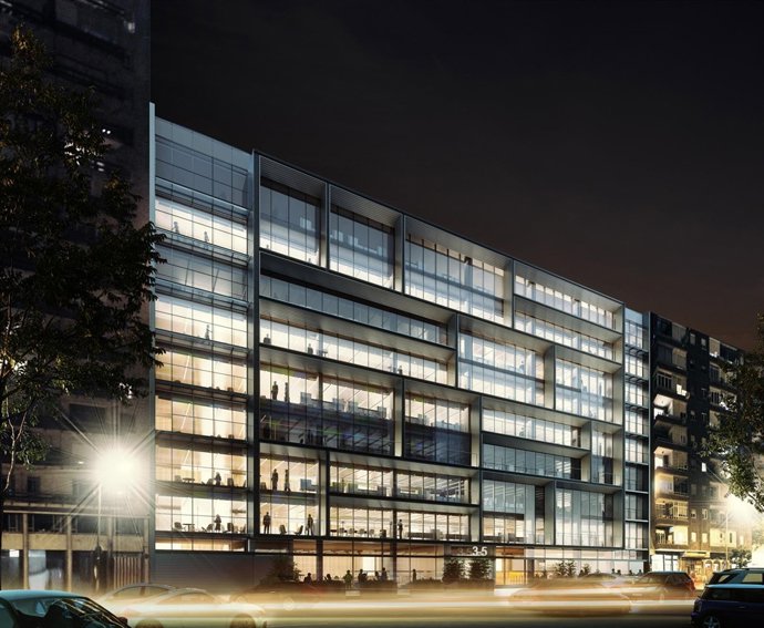 Edificio de oficinas que Colonial reconstruye en el centro de Madrid