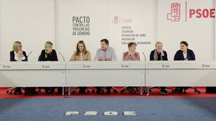 Javier Fernández preside una reunión del PSOE sobre violencia de género