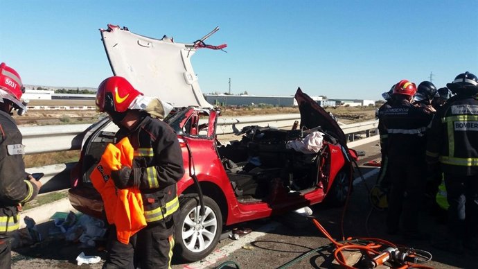 Accidente en la N-232, en El Burgo de Ebro ocurrido este lunes 14 de noviembre