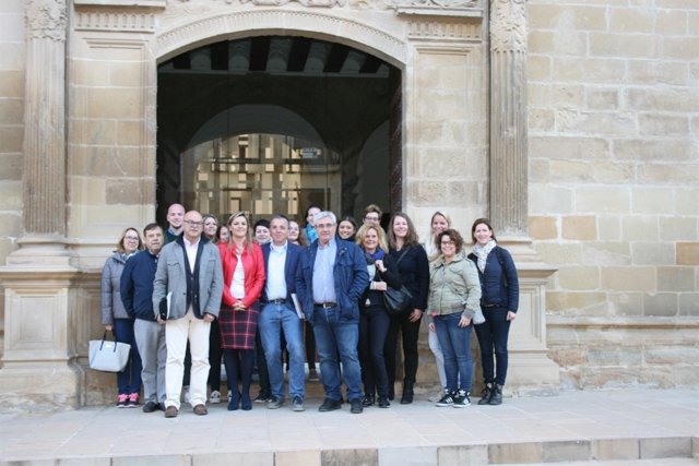 Fernández y Marín con los agentes de viaje de Holanda.