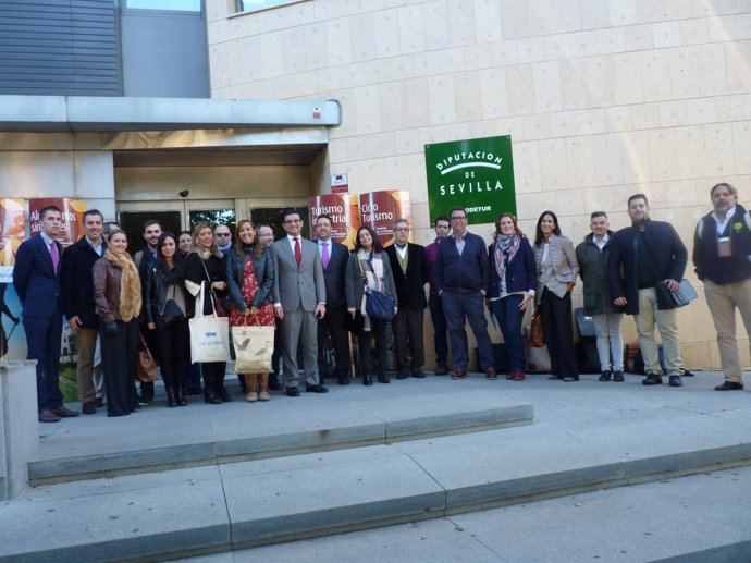 La delegación sevillana en Málaga.