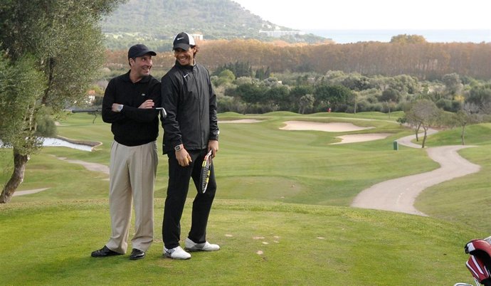 Nadal y Olazábal al frente del torneo solidario de golf en Mallorca