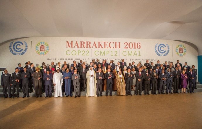 Mohammed VI inaugura el tramo de alto nivel en la COP22 en Marrakech (Marruecos)