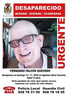 Fernando Falcón, desaparecido en Agüimes