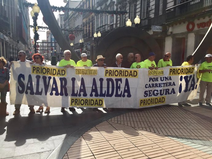 El Foro Aldeano se ha manifestado este jueves en Las Palmas de Gran Canaria 