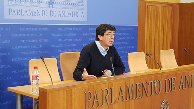 El presidente y portavoz de Ciudadanos en el Parlamento andaluz, Juan Marín