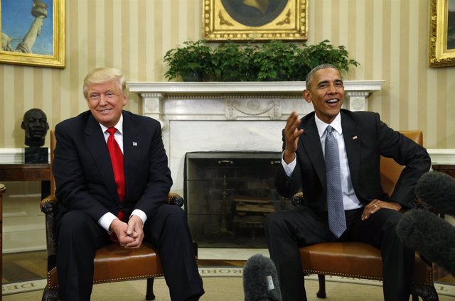 Donald Trump y Barack Obama 