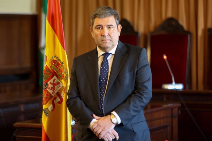 El director de la Guardia Civil, José Manuel Holgado, en los juzgados de Sevilla