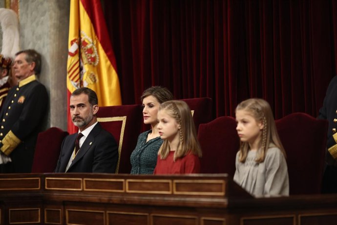 El Rey Felipe, la Reina Letizia, la Princesa Leonor y la Infanta Sofía