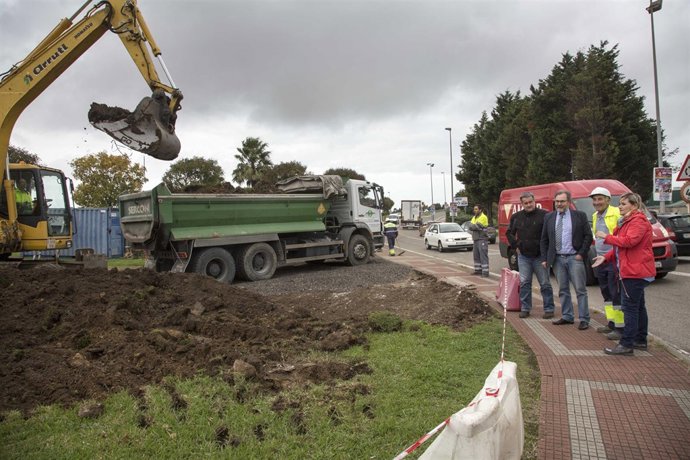 Comienzan las obras de la rotonda entre Alday y Cros 