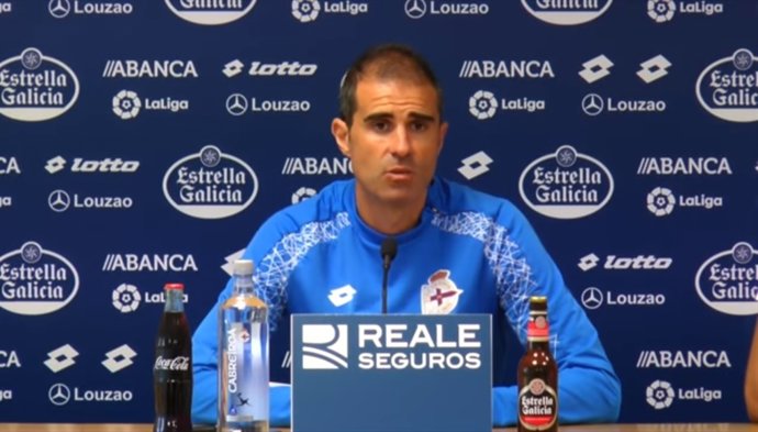 Gaizka Garitano en rueda de prensa