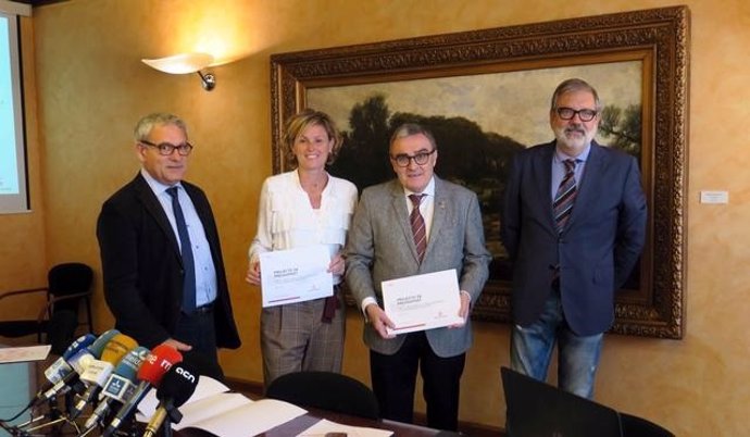 Joan Gómez, Montse Mínguez y Àngel Ros del Ayuntamiento de Lleida