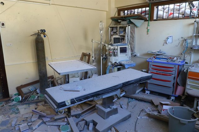Hospital bombardeado en Alepo (Siria)