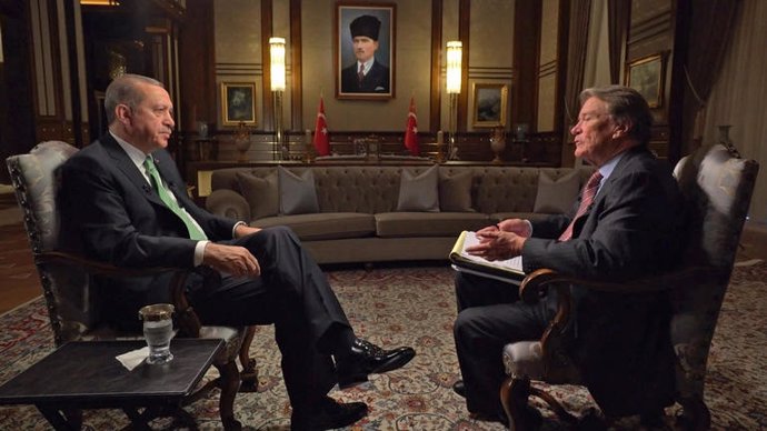 Erdogan, en el programa 60 Minutes de la CBS