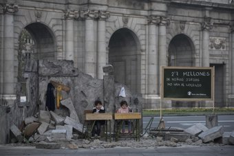escuela siria destruida puerta de alcalá
