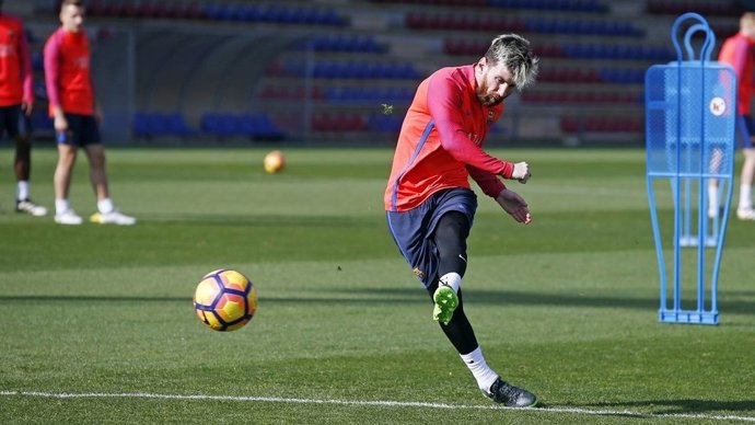 Leo Messi entrenamiento Barcelona