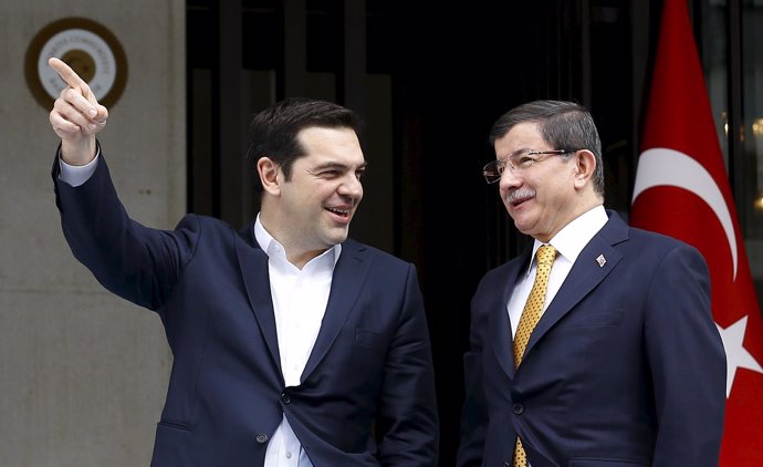  Ahmet Davutoglu y  Alexis Tsipras