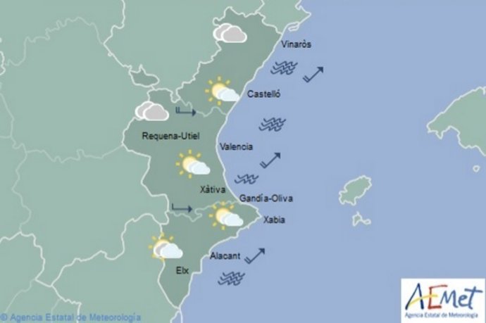 Predicción del tiempo en la Comunitat Valenciana para este domingo