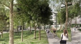 Maqueta de la futura Plaça de les Dones de Nou Barris (Barcelona)