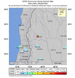 Terremoto en Argentina