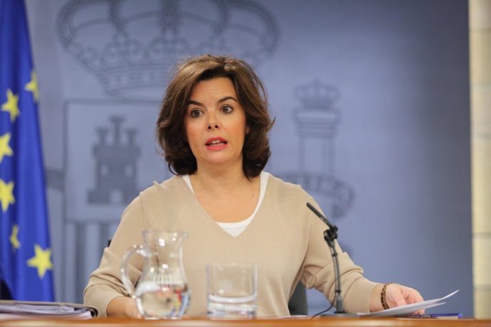 Soraya Sáenz de Santamaría tras el Consejo de Ministros