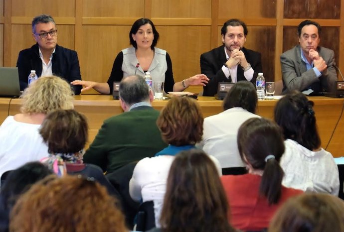 Gema Igual, durante su intervención en un acto 
