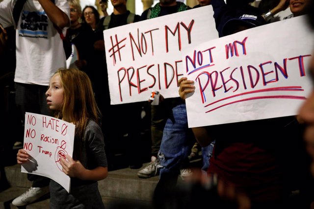 Manifestación contra Trump